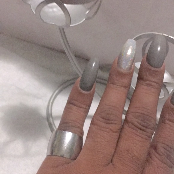 Jewelry - Vintage Silver Band Wide Ring Stamped Bright in the Inside
